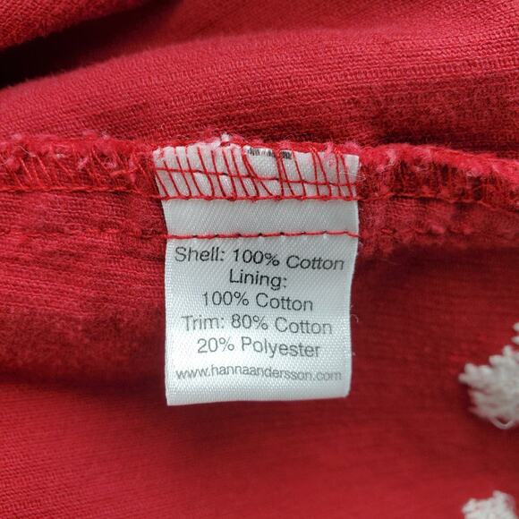 Hanna Andersson Toddler Girl Red Corduroy Embroidered Snowflake Dress Size 80 - Picture 7 of 8